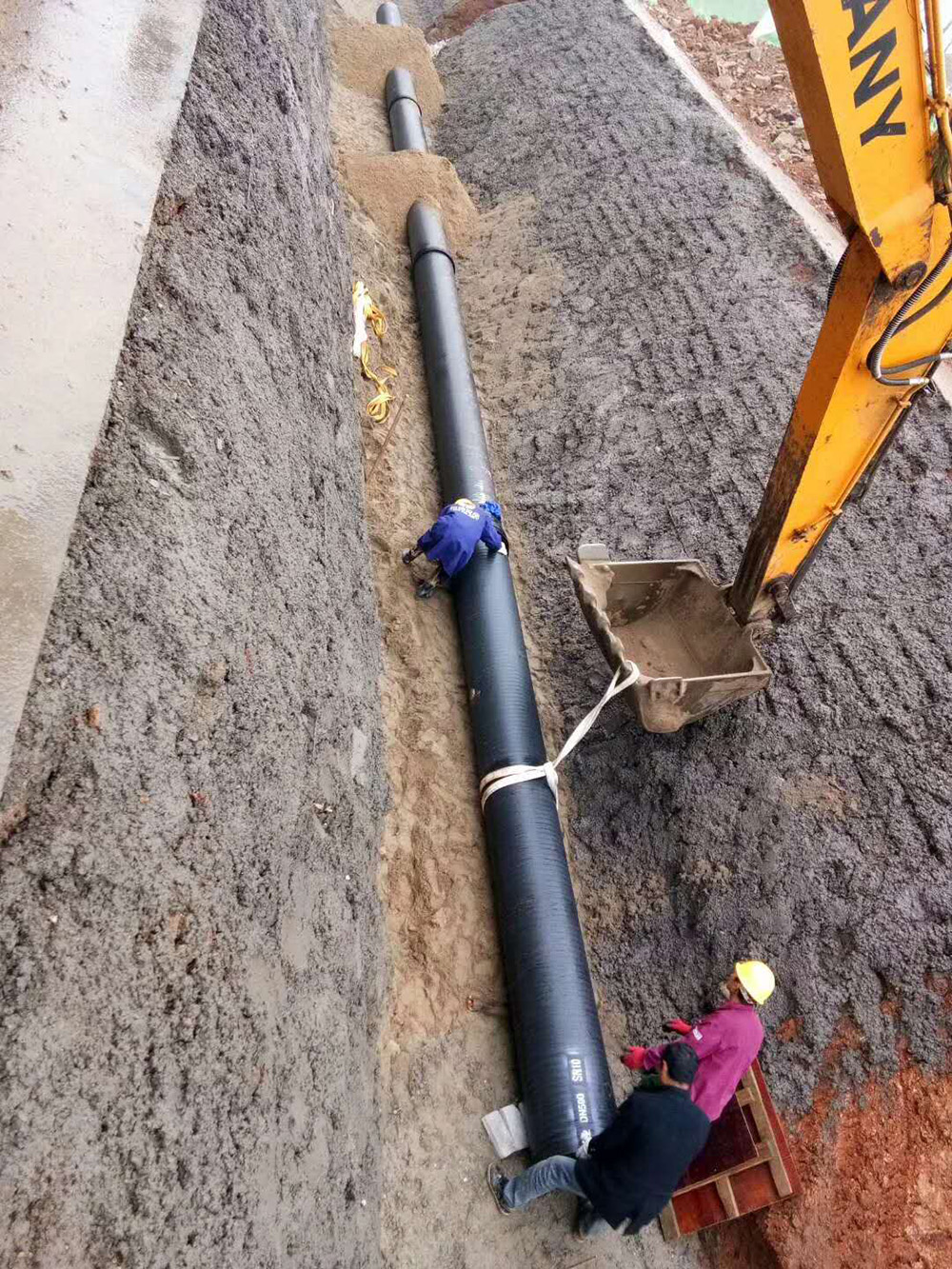 中建二局安装工程公司武汉智能网汽车测试场项目中空壁缠绕管